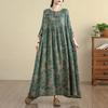 Plus Size Cotton Vintage Floral New In Dresses for Women Casual Loose Long Spring Autumn Dress