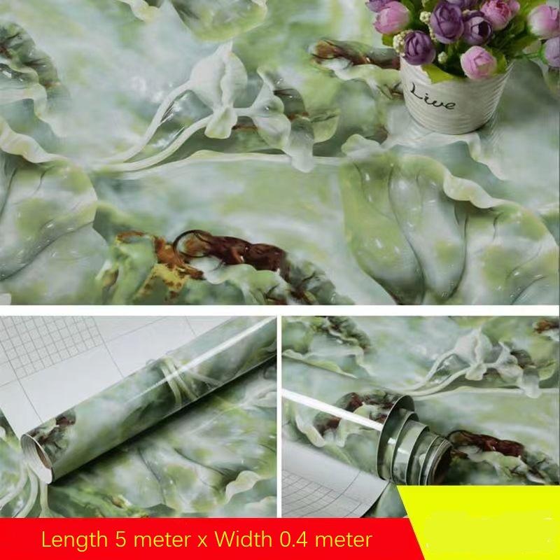 5-метровые 3D мраморные обои и обои Наклейки на стены ПВХ Винил Водонепроницаемые 3D самоклеящиеся обои для настенного стола Гостиная Домашний декор