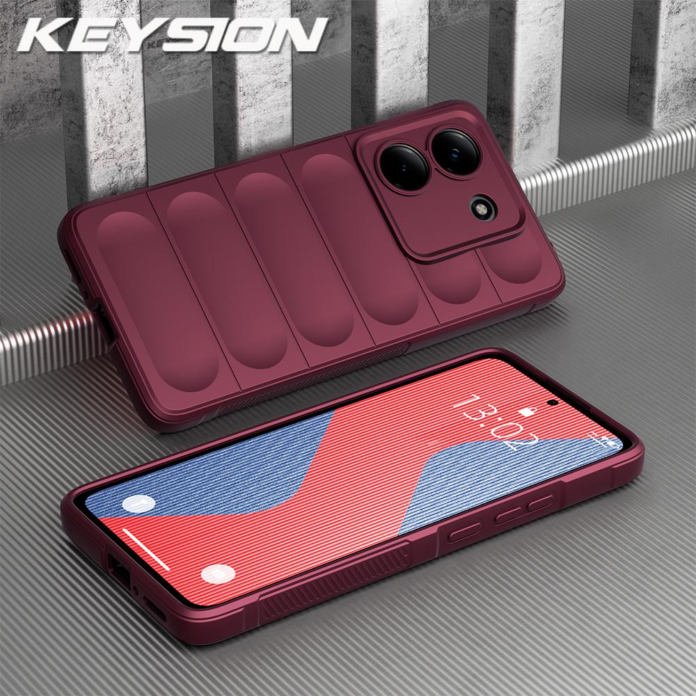 KEYSION Противоударный матовый чехол для телефона Xiaomi POCO M7 Pro 5G Противоскользящий мягкий силиконовый чехол для телефона Xiaomi POCO M7 Pro 5G