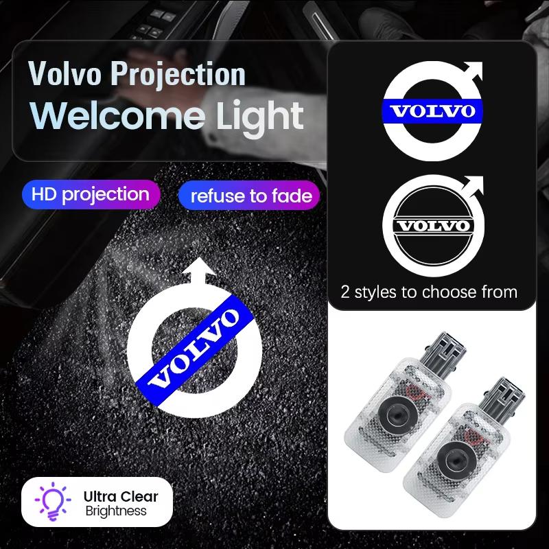 Led HD Car Door Welcome Light Projector Lamps For Volvo Rdesign Polestar AWD T4 T6 S60 XC60 S40 XC40 XC90 V60 S80 S90 V90 V70 T5