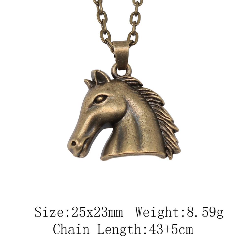 Подарки для женщин винтажное ожерелье лошадь единорог ожерелье на шею 43 см цепи предметы мужское ожерелье