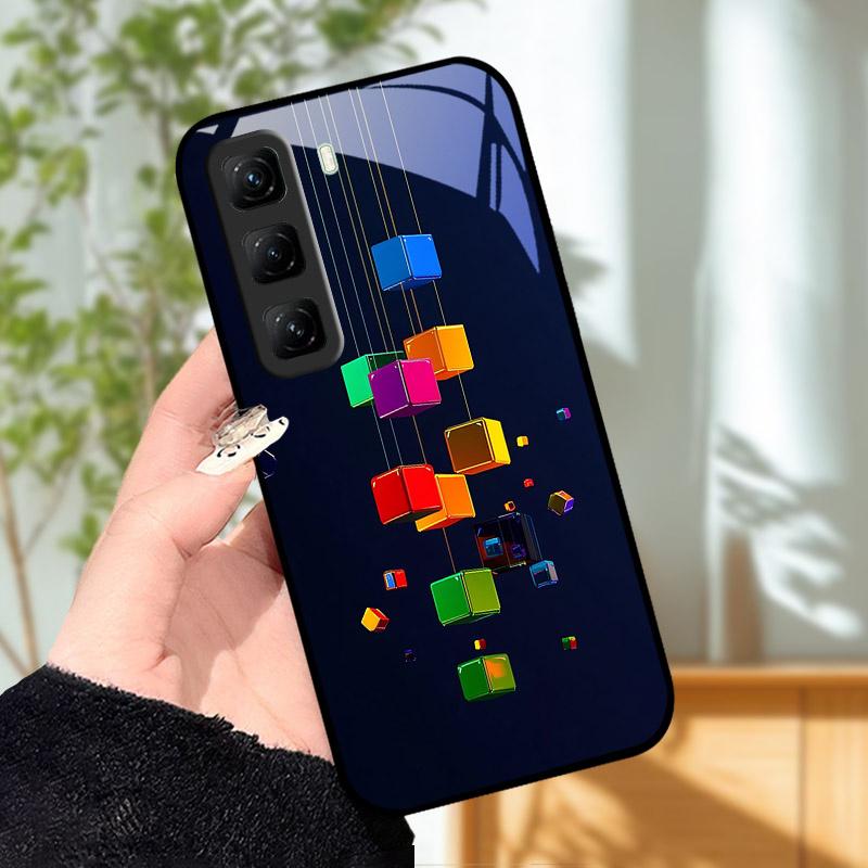 Чехол X6886 для Infinix Hot 60 60i 60Pro Pro Plus, модный и роскошный, из закаленного стекла, защитный чехол для телефона Infinix Hot60 Pro Plus.