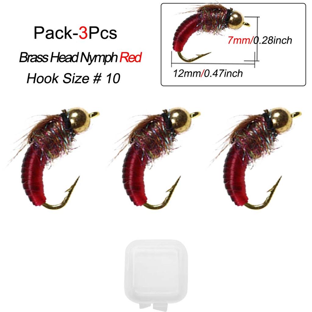 1/3 шт., мушки для рыбалки, латунная голова с бусинами, быстрая сикинговая нимфа, скад, червь, червь, ручейник, куколка, поддельные насекомые, приманки для рыбалки нахлыстом