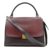 Trapeze Handbag 2WAYShoulder Brown / Gray Calfskin/Suede Women Used