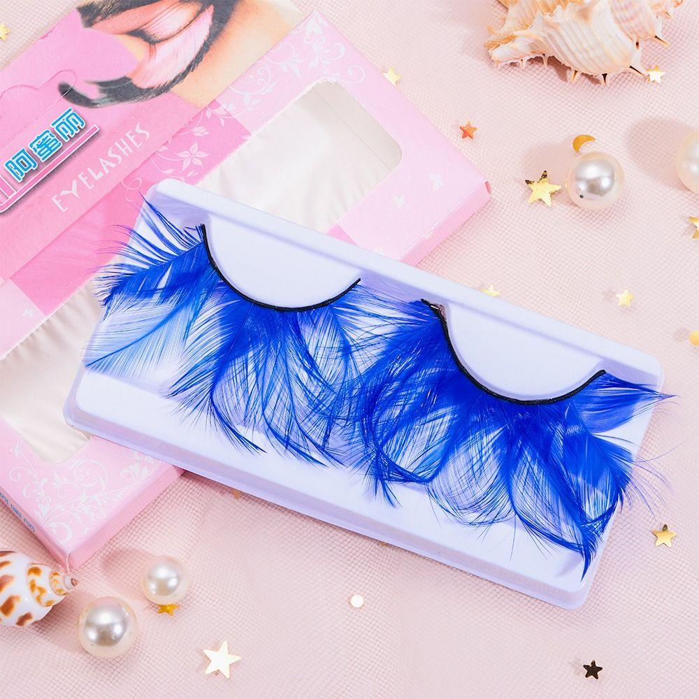 Extra Long Feather Eyelashes Feather False Lashes Halloween False Eyelashes Anime Cosplay