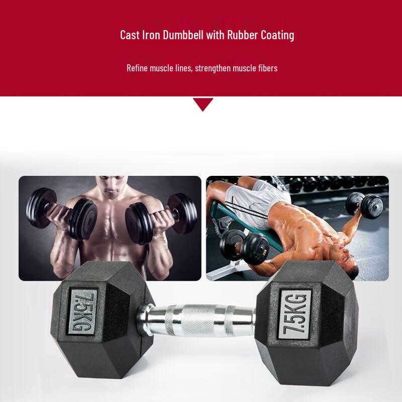 JOROTO Rubber-Coated Hexagonal Dumbbell