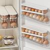 2Pcs Stackable Auto Rolling Egg Organizer Anti-fall Slide Style Egg Storage Box  Refrigerator
