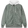 Comfortable Casual Simple Loose Hooded Jacket Men Jackets Dark-Green 952438603-1