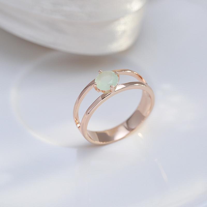 Изумрудные циркониевые кольца для женщин Kinel, простой дизайн, изысканные ювелирные изделия, легкое подходящее кольцо