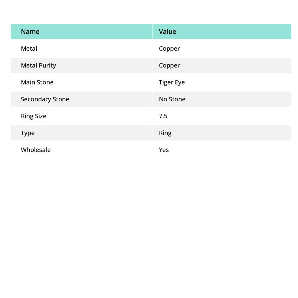 Кольцо из серебра 925 пробы с натуральным тигровым глазом, размер 7,5 b9a22