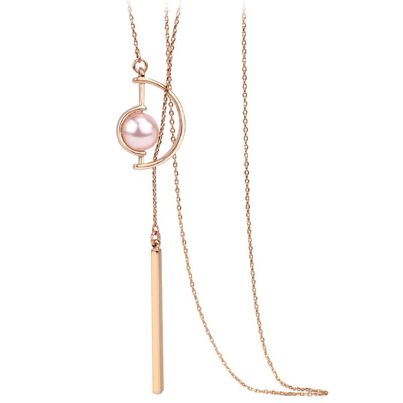 Sweater Chain, Simple And Atmospheric Long Decorative Necklace, Women'S Versatile Autumn And Winter Personalized Necklace, Clothes Items