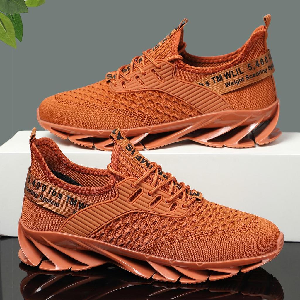 Осенние мужские модные дышащие повседневные туфли в стиле «летающий плетеный клинок» 2025 года