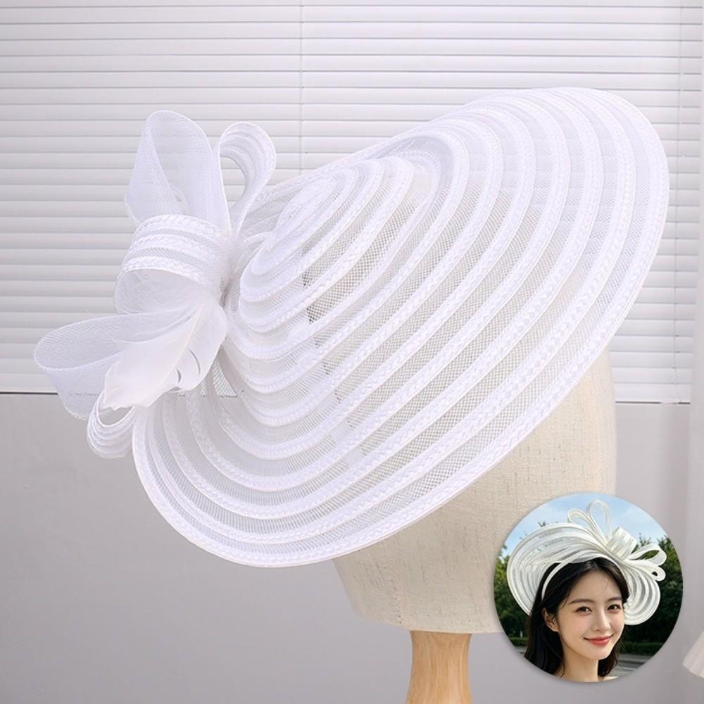 Bow Decoration Women's Tea Party Hat Headband Style Wedding Bridal Fascinator Hair Accessories