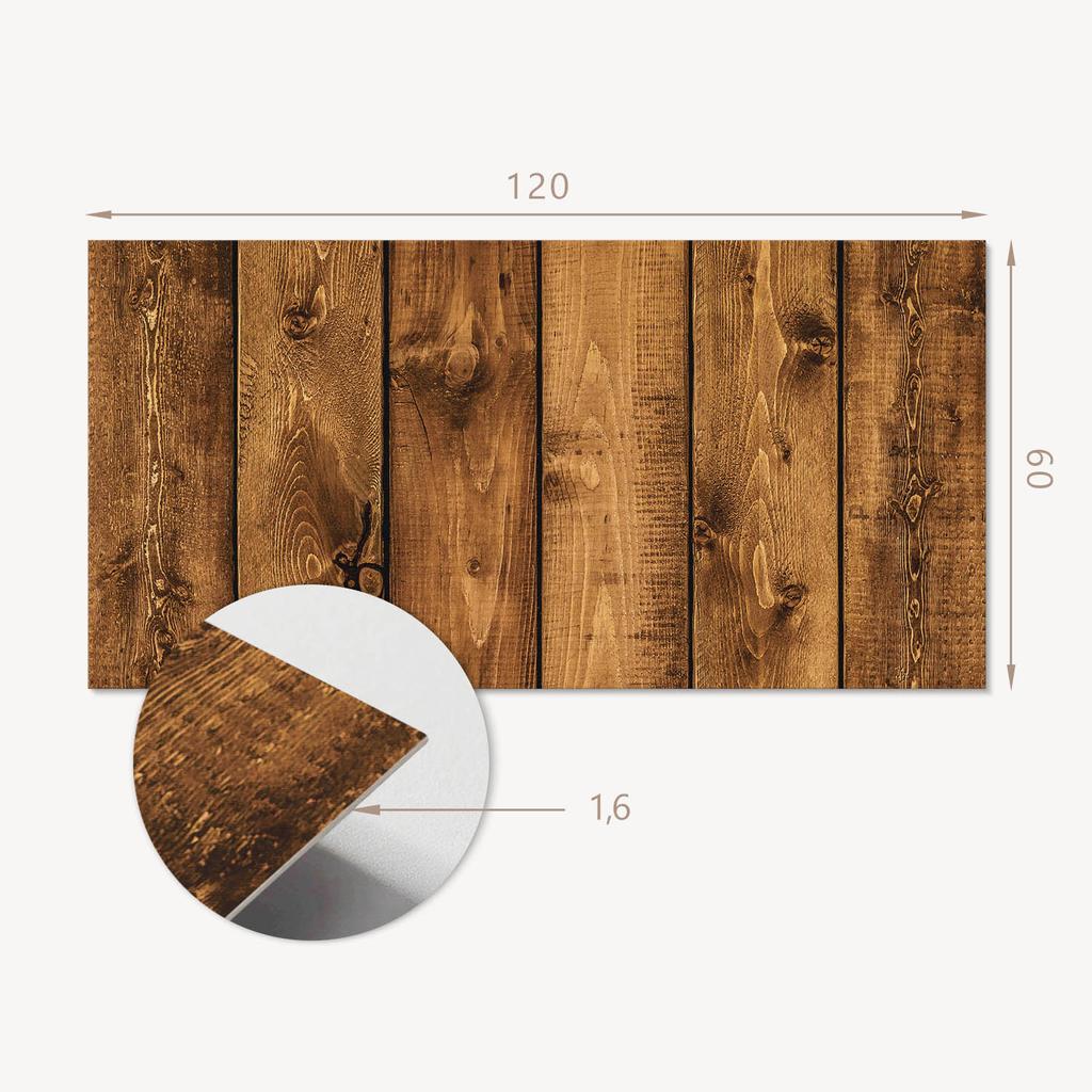 Panel Ścienny Winylowy Do Dekoracji Nowoczesnych Wnętrz 120X60 Cm Tekstura Drewnianych Desek