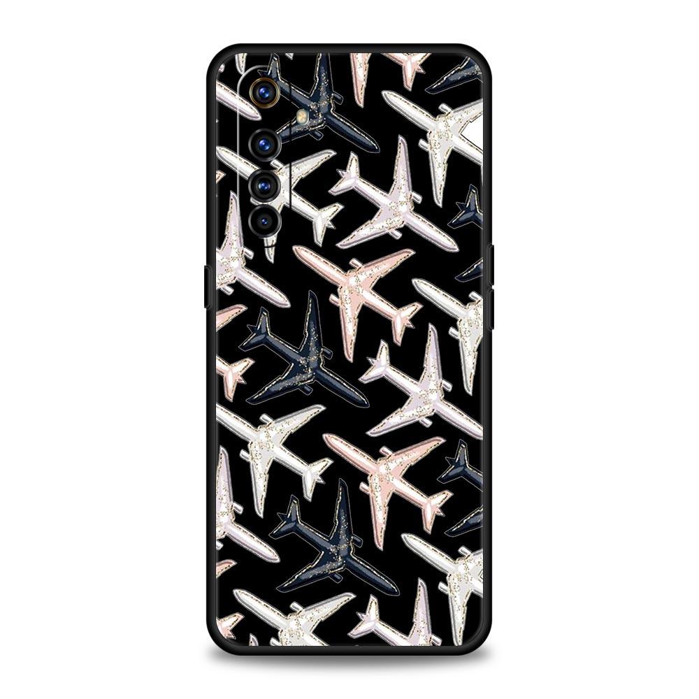 For Realme 10 9 8 5G 7 6 GT2 Pro Plus 9i 8i C21 C11 C25 C35 Airplane World Map Travel Phone Case For Realme GT Neo 2 3 3T Cover