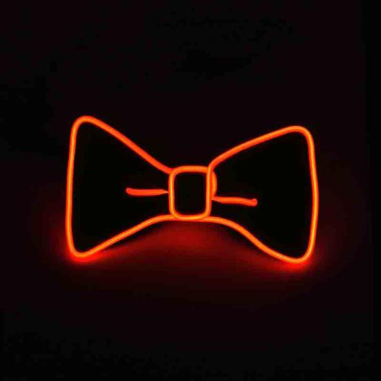 Luminous Necktie Detachable Design Glowing Bow Tie Masquerade Party Halloween Cosplay Costume Accessory