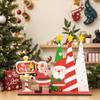 Christmas Wooden Ornaments Santa Claus Snowman Xmas Tree Desktop Signs 2025 New Year Party DIY Decoration For Home Navidad Gifts