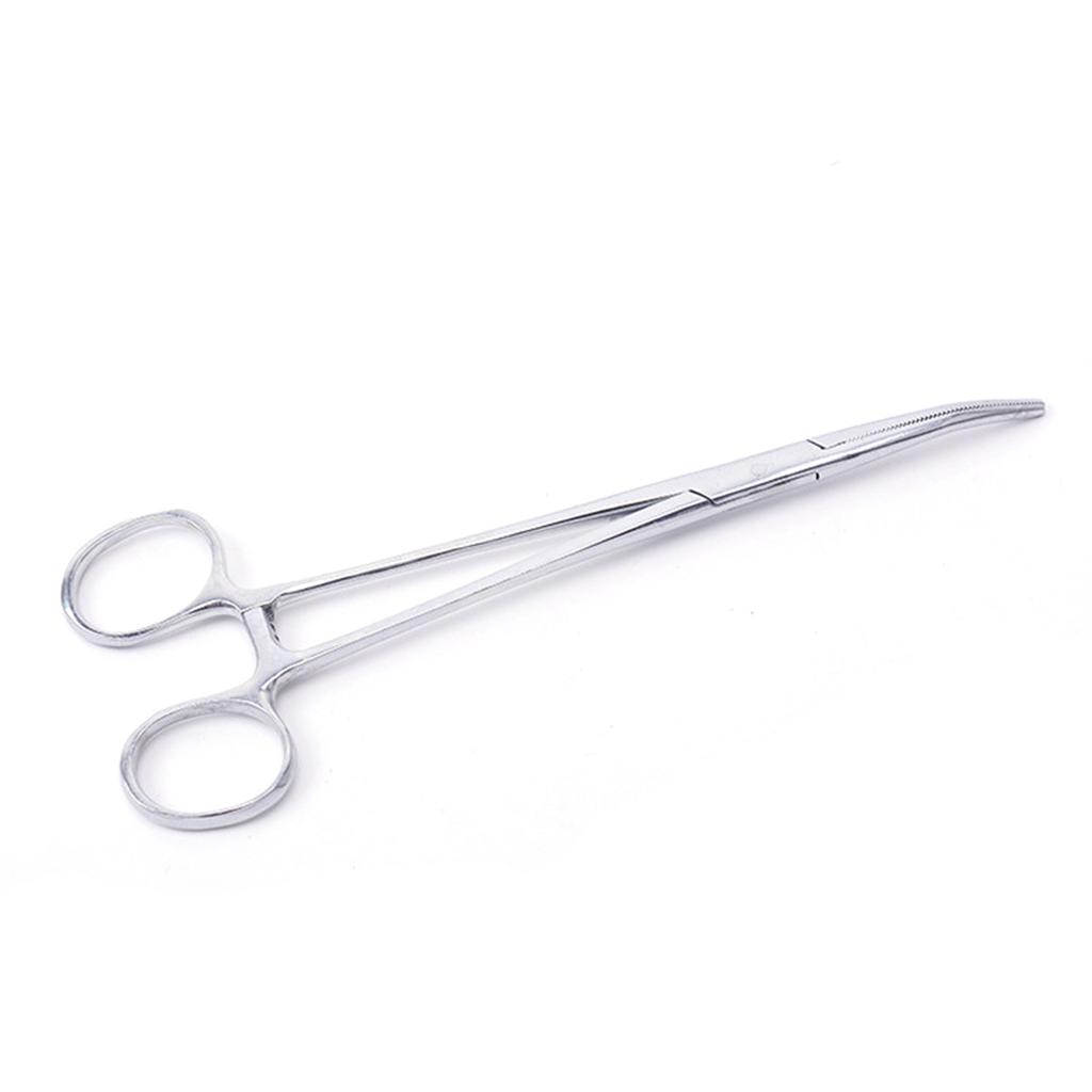 Новый 18 см рыболовный зажим из нержавеющей стали с изогнутым наконечником, кровоостанавливающий зажим, щипцы, плоскогубцы