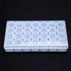 28 Slots Clear Plastic Beads Case Nails Rhinestones Organizer Jewelry Storage Box