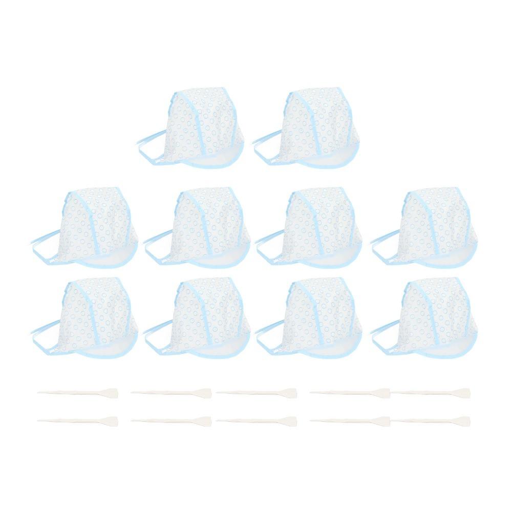 10pcs Professional Tipping Hair Hat Disposable Hair Coloring Highlighting Hat Home Use