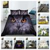 Комплект постельного белья с 3D принтом животных, комплекты покрывал, постельное белье, домашнее постельное белье, наволочка, мягкий полиэстер, детский декор для спальни