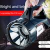 Type-C Rechargeable Solar Energy Camp Flashlights ABS Portable Waterproof Torch Work Light Outdoor Searchlight