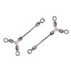 15Pcs Durable Y Shape 3 Way Rolling Swivels Fishing Hook Lure Connectors Tackle Accessory(12#)