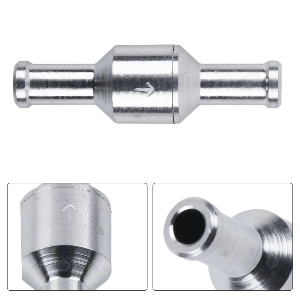 Aluminium Non Return Check Valve Chrome Professional Grade Inline Check Valve NBR Rubber High Reliability Fuel Valve