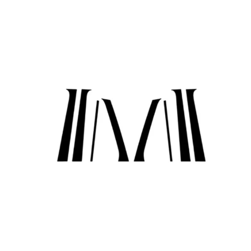 8pcs Car Window Trim Cover For Hyundai Inokom Santa Fe CM 2007~2012 B C Column Pillar Posts Door Sticker Black Decal Accessories