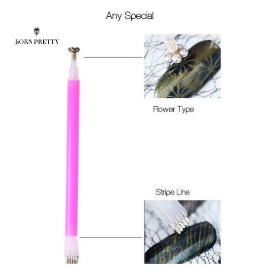 Nail Art Double Nails Ornaments Head Cat Eye Magnetic Pen DIY 3D Polish UV Gel