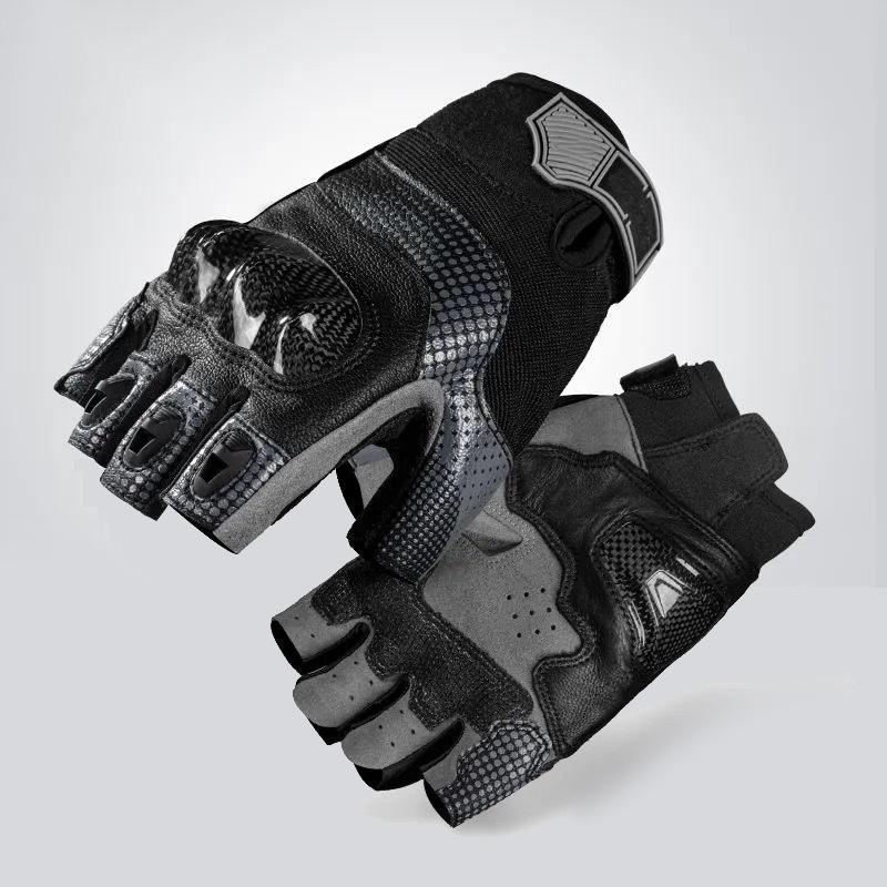 Outdoor cycling gloves Carbon fiber anti-drop men's and women's four-season breathable locomotive gloves