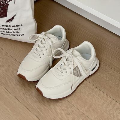 Женская повседневная обувь Женская летняя 2025 Новая модная универсальная женская удобная шнуровка Легкая беговая обувь Оптом