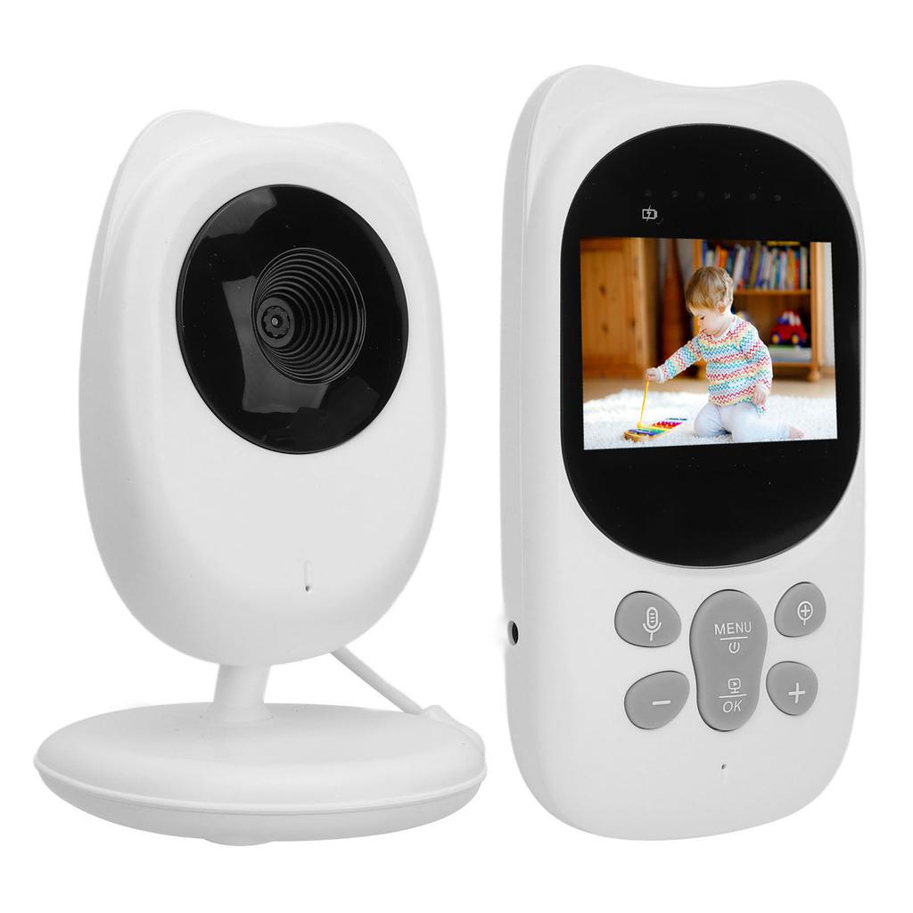 Беспроводной видеоняня 2,4-дюймовый экран Обнаружение температуры в комнате в реальном времени Монитор безопасности ребенка