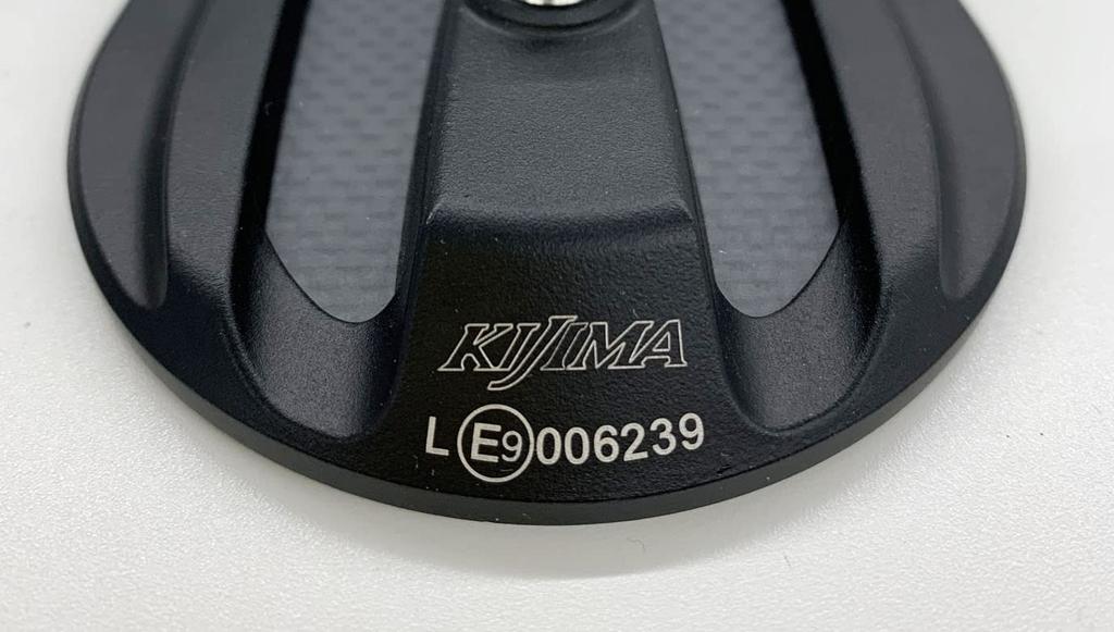 Kijima Bike Parts Mirror TECH11 Oval Edge Aluminum For Left and Right Use Short Stay ECE Certification Number General Purpose 1 Piece Black/Carbon