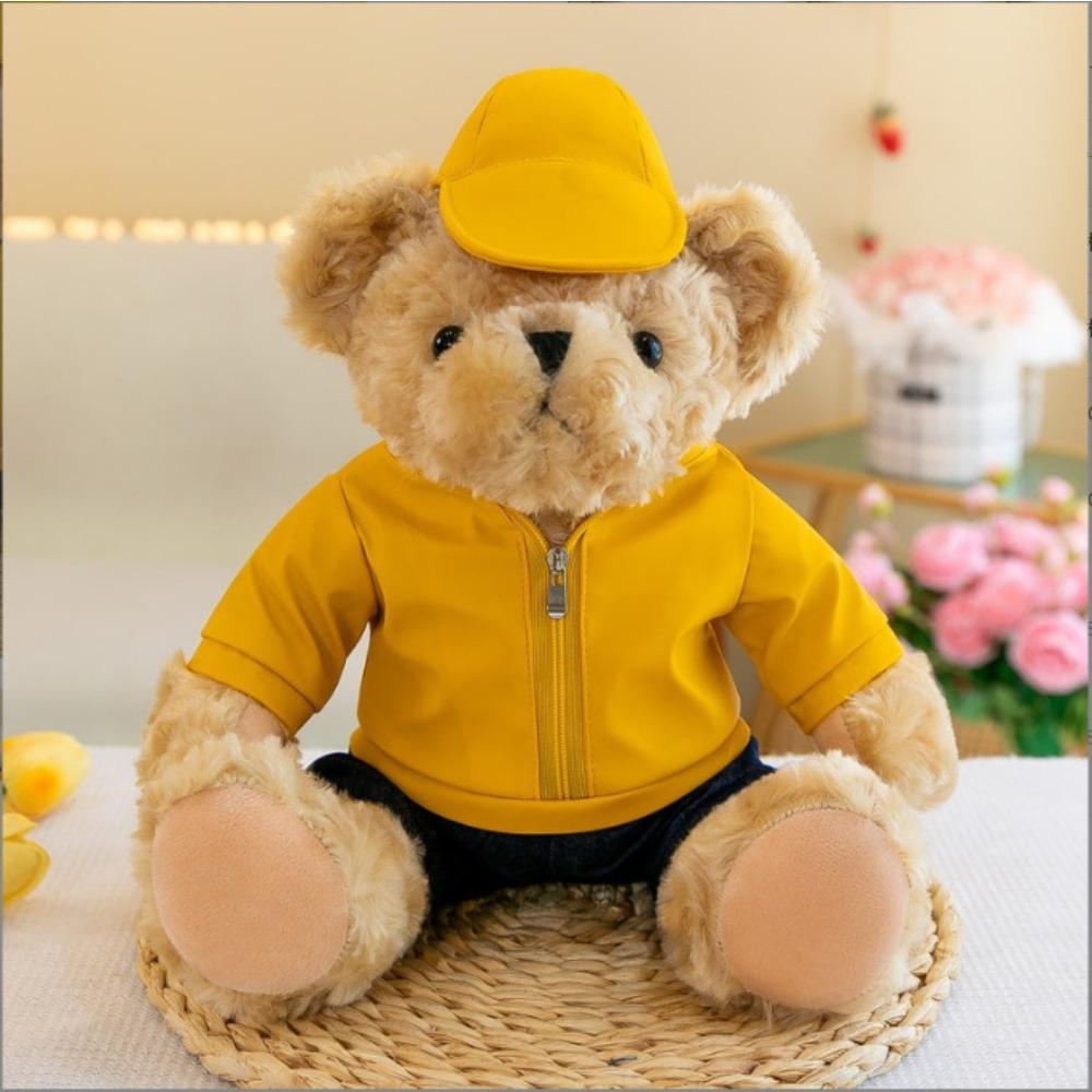 Internet Celebrity Traffic Police Bear Doll Uniform Fire Bear Teddy Bear Activity Gift Doll Plush Toy