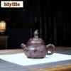 250 мл Ручные чайники из исинской фиолетовой глины Ручной горшок "Дракончик" Сырая руда Антикварный красный глиняный чайник с фильтром Набор для чая Zisha Подарок