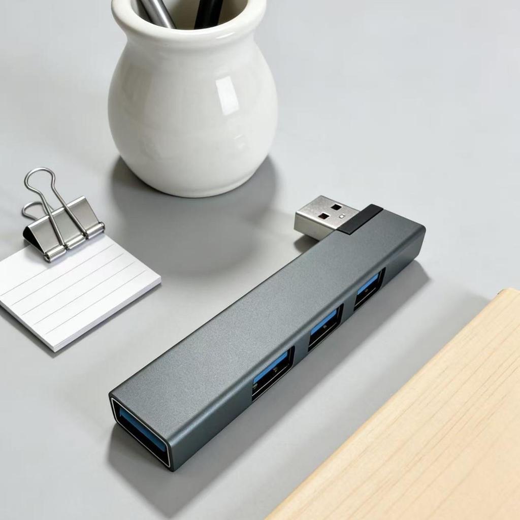 USB 3.0 Алюминиевый Угловой 4-портовый Хаб для Ноутбука