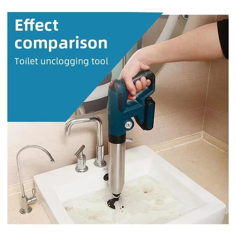 Powerful Pipe Plunger Portable Electric High-pressure Air Plunger Bathroom Shower Electric Toilet Dredge Tool