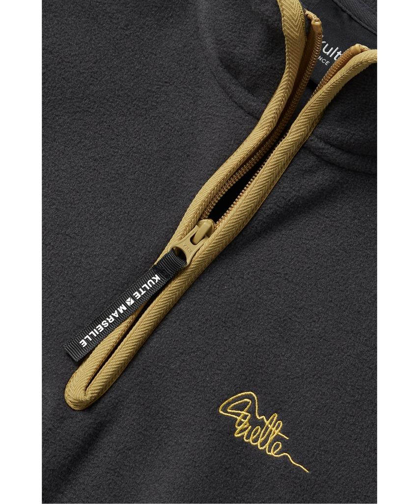 Флисовая кофта KULTE S-Script Logo с молнией на половину воротника_Серая