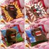 Милая Наволочка Domo-kun Противопылевой Клещ Невидимая Молния Шелковистый Короткий Плюш Наволочка для Подушки Дивана