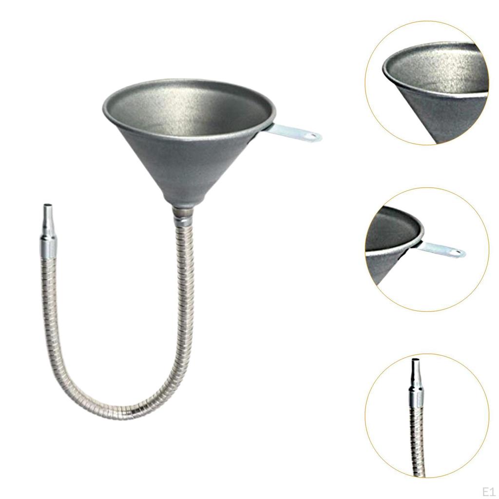 Bendable Spout Funnel Iron Automotive Use Universal Long Neck for Oils Fuel Vehicles