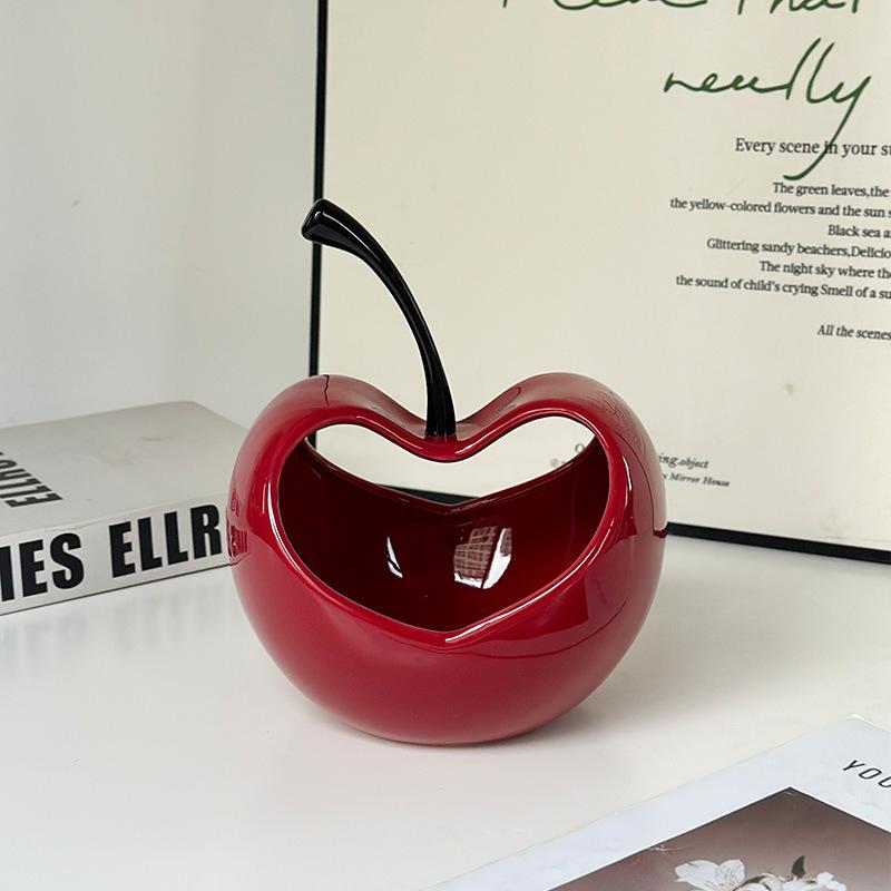 Creative Three-dimensional Apple Ceramic Storage Tray Countertop Ornament Modern Delicate Fruit Apple Shape Fruit Plate Decor