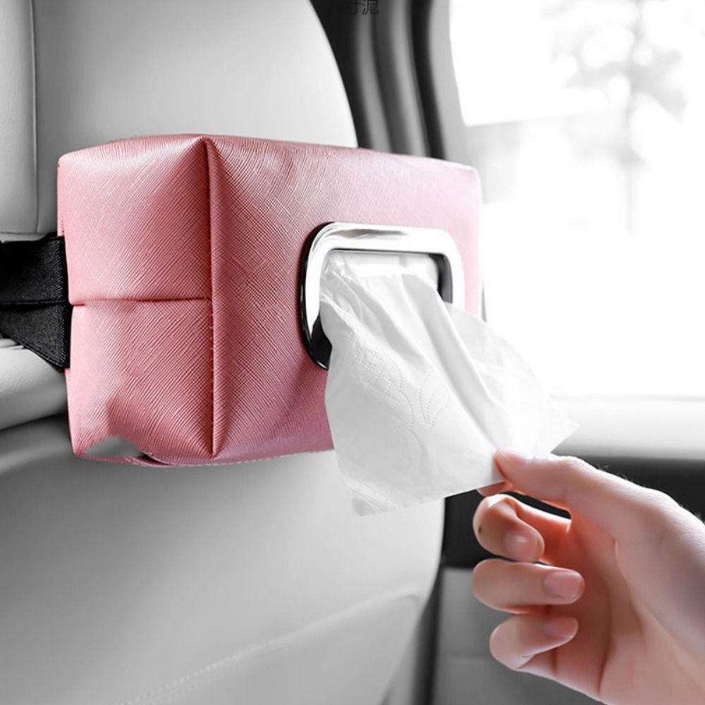 Practical Car Tissue Holder PU Leather Automotive Napkin Holder Gift Tissue Storage Box  Car Seats