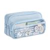 Transparent Pencil Bag Multilayer Pen Pouch Multi Pocket Transparent  Pencil Case  Office Supplies