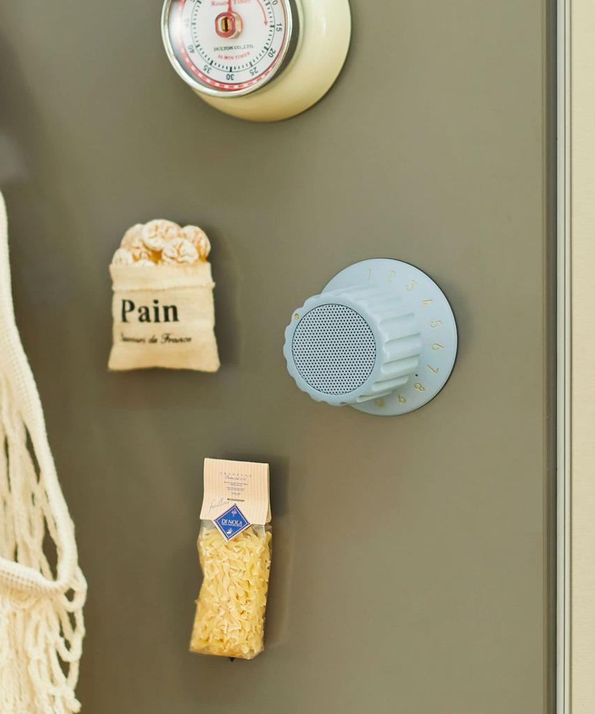 BRUNO Wireless Bluetooth Speaker with Volume Knob, IPX4 Waterproof, Magnetic, Suitable for Use in the Bath, Blue Gray (BDE060-BGY)