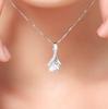 Zircon Micro-Inlaid Collarbone Chain Necklace Simple Imitation Moissanite Pendant Women'S Jewelry