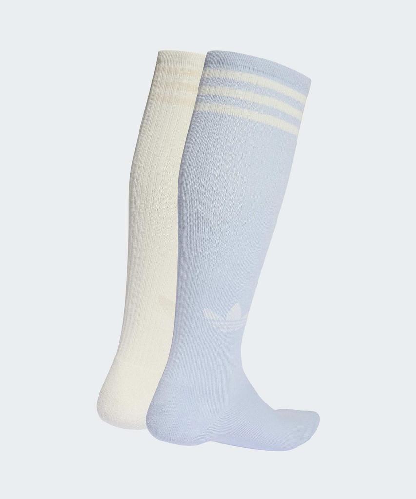 adidas Носки до колена с 3 полосками, 2 пары - Белые: Ясное небо / Kd8259