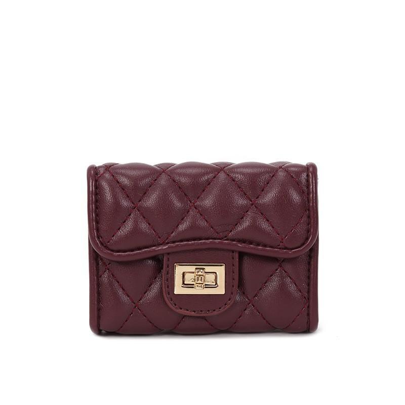 Мини-ромб Многофункциональный складной кошелек Женский короткий модный кошелек для мелочи и карт