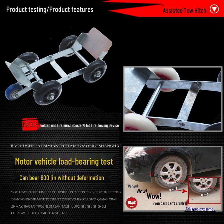 Universal Electric Vehicle Tire Self-Rescue Kit: Flat Tire Booster & Towing Device