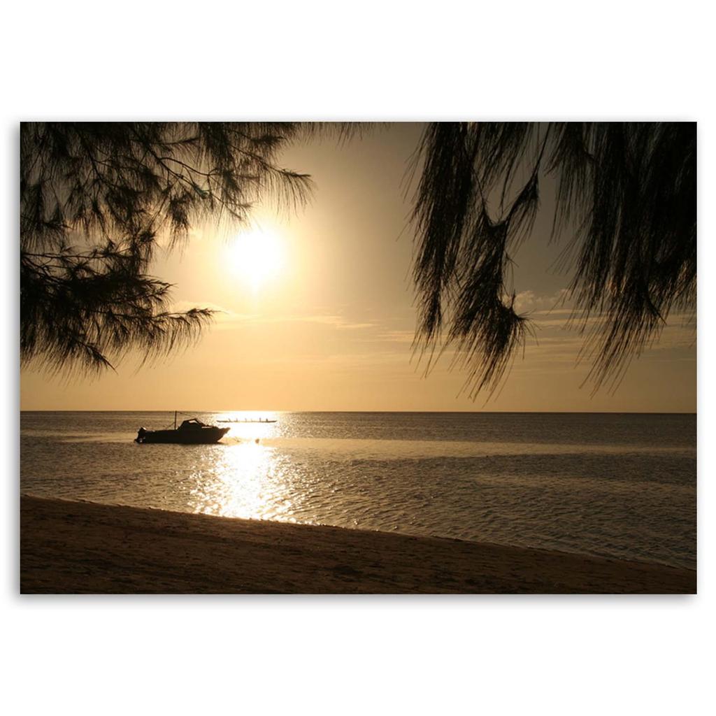 Canvas Print Beach Sunset Brown